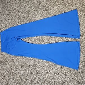 Sunzel Womens Sz Large Wide Leg Flare Leggings!! Blue. Excellent Condition.